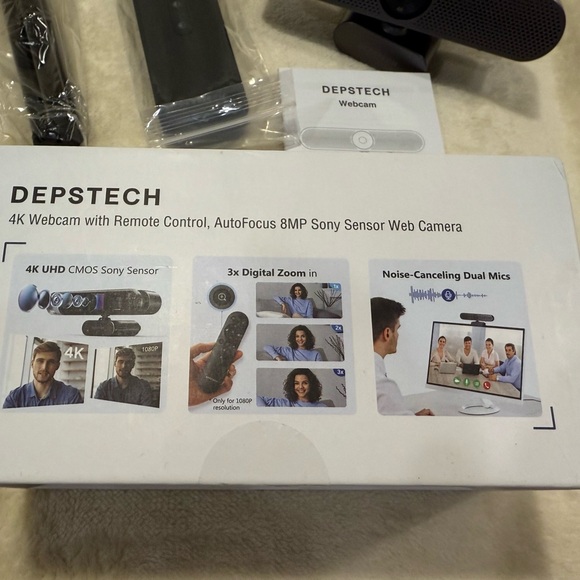NIB Depstech DW50 Pro 4K 8MP Sony Camera w/ Digital Zoom & 2x Noise Cancelling - Picture 3 of 7